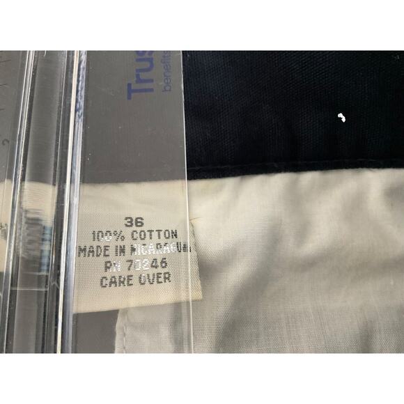 Preswick & Moore Men’s 36 Navy Blue Cargo Shorts Cotton Button Back Pockets New - Picture 8 of 12